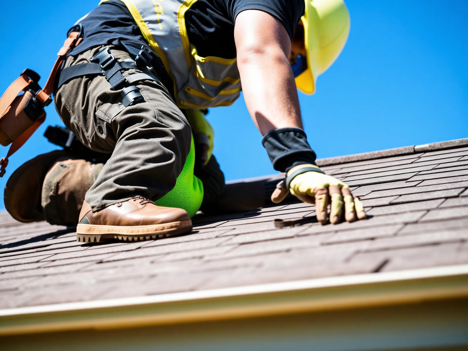 Tri Top Roofing installer working on a Greenville roof